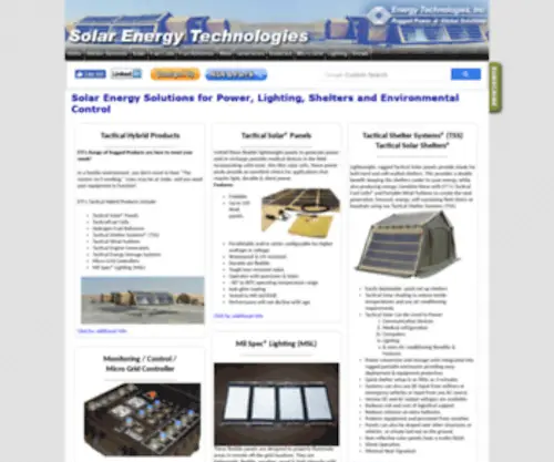 Tacticalsolarshelter.com(Solar Energy Technology Power Solutions) Screenshot