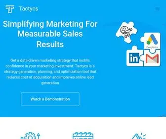 Tactycs.io(Tactycs is an automated marketing software) Screenshot