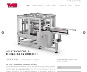 Tad-FR.com(Vibreurs industriels et systèmes vibrants) Screenshot