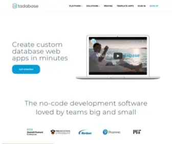 Tadabase.io(No-code database web app builder) Screenshot