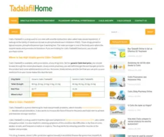 Tadalafilhome.com(Buy CIALIS (tadalafil) Online) Screenshot