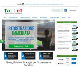 Tadbet.it(Strategie per scommesse sportive e guide per vincere online) Screenshot