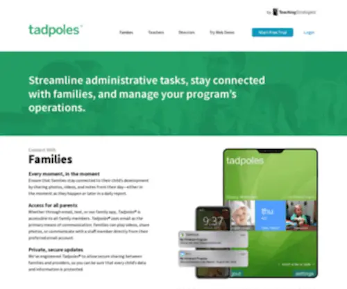 Tadpoles.com(Revolutionizing Child Care) Screenshot