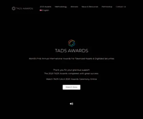 Tadsawards.org(Tokenized Assets and Digitized Securities (TADS)) Screenshot