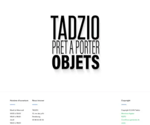Tadzio.fr(Concept store depuis 1981) Screenshot