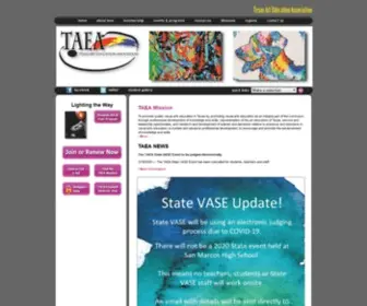 Taea.org(The texas art education association mission) Screenshot