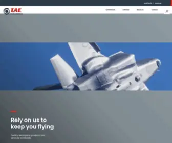 Taeaerospace.com(TAE Aerospace a global aerospace company) Screenshot