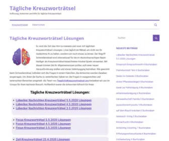 Taeglichekreuzwortraetsel.org(Tägliche Kreuzworträtsel Lösungen) Screenshot