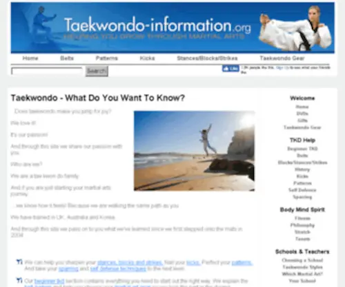 Taekwondo-Information.org(Taekwondo) Screenshot