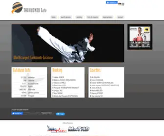 Taekwondodata.com(Taekwondo Data) Screenshot