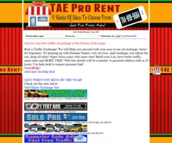 Taeprorent.com(Kenny Lessing's TAE Pro Rent) Screenshot