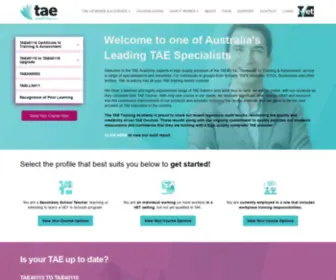 Taetrainingacademy.com.au(TAE Training Academy Australia) Screenshot