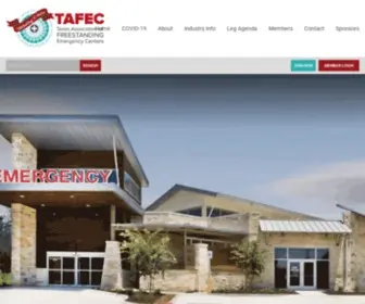 Tafec.org(The Texas Association of Freestanding Emergency Centers) Screenshot