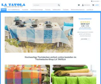 Tafeltuch.de(Tischdecken-Shop LA TAVOLA ⋆ Ihre Tischdecke nach Maß ⋆) Screenshot