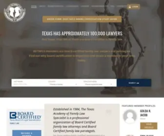 Tafls.org(Texas Academy of Family Law Specialist) Screenshot