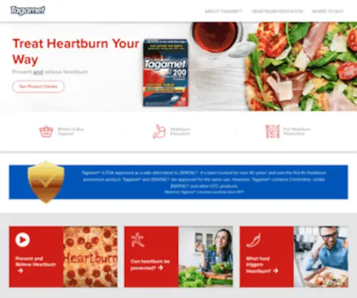 Tagamet.com(Tagamet Heartburn Medication) Screenshot