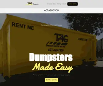 Tagdumpsters.com(TAG Dumpster) Screenshot