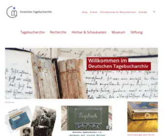 Tagebucharchiv.de(Deutsches Tagebucharchiv) Screenshot