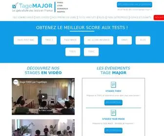 Tagemajor.com(Le spécialiste des tests en France) Screenshot