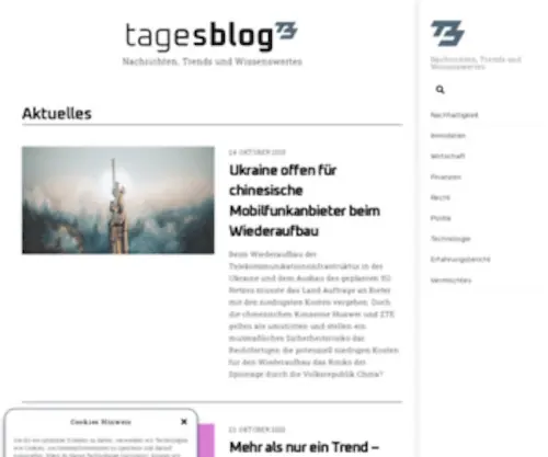 Tagesblog.de(Das Blogportal) Screenshot