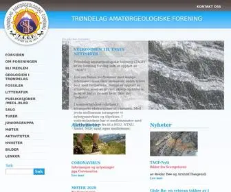 Tagf.no(Trøndelag amatørgeologiske forening) Screenshot