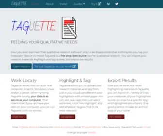 Taguette.org(The free and opensource qualitative data analysis tool) Screenshot