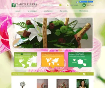 Tahiti-Fleurs.com(Tahiti Fleurs : Le spécialiste de la fleur tropicale et des produits made in Tahiti) Screenshot