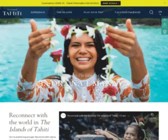 Tahititourisme.ca(Official Tahiti Tourism site) Screenshot
