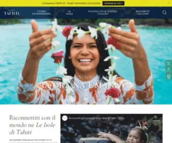 Tahititourisme.it(Sito ufficiale del turismo di Tahiti) Screenshot