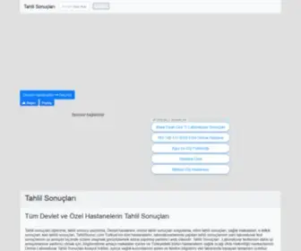 Tahlilsonuc.com(Tahlil sonuçları) Screenshot