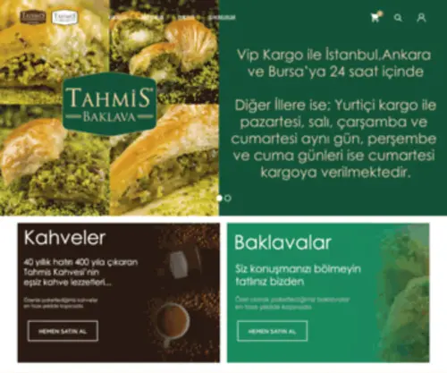 Tahmis.com.tr(Tahmis Kahve & Baklava'ten beri) Screenshot