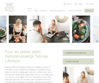 Tahneelifestyle.nl(Diëtistenpraktijk Tahnee Lifestyle) Screenshot