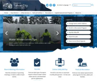 Tahoecitypud.com(Tahoe City Public Utility District) Screenshot