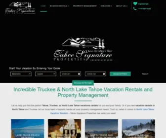 Tahoesignatureproperties.com(North Lake Tahoe Vacation Rentals) Screenshot