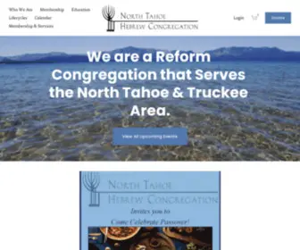 Tahoetemple.org(North Tahoe Hebrew Congregation) Screenshot