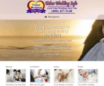 Tahoeweddinginfo.com(Lake Tahoe Wedding Coordination and Referrals) Screenshot