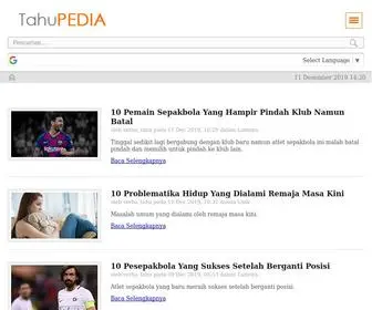 Tahupedia.com(Halaman Utama) Screenshot