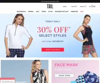 Tailactivewear.com(Women's Active Apparel) Screenshot