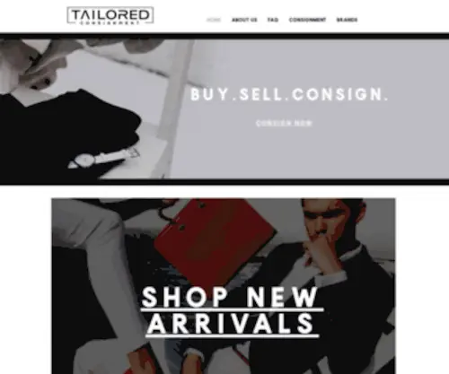 Tailoredconsignment.com(Meet Tailored Consignment) Screenshot