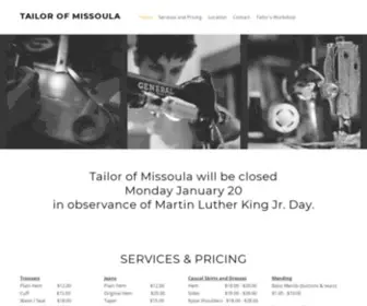 Tailorofmissoula.com(TAILOR OF MISSOULA) Screenshot