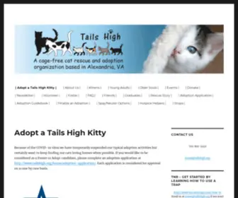 Tailshigh.org(A Cat Rescue and Adoption Organization in Alexandria) Screenshot