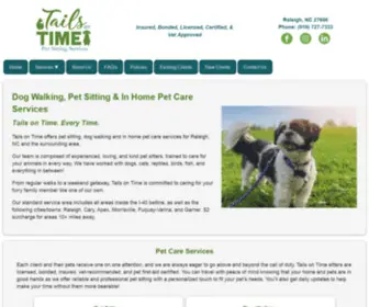 Tailsontime.com(Tails on Time Pet Sitting Services) Screenshot