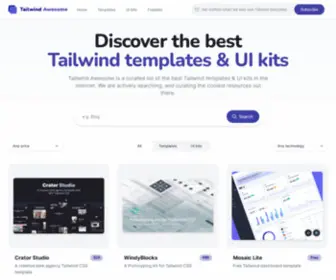 Tailwindawesome.com(The best Tailwind templates & UI kits on the internet) Screenshot