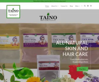 Tainobotanicals.com(Natural Skin and Hair Care) Screenshot