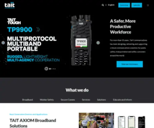 Taitcommunications.com(Tait Communications) Screenshot