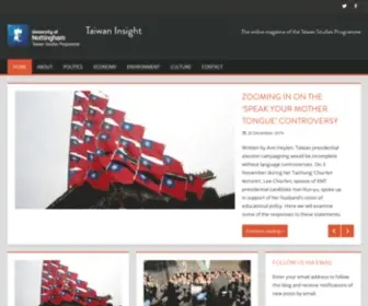 Taiwaninsight.org(The online magazine of the Taiwan Studies Programme) Screenshot