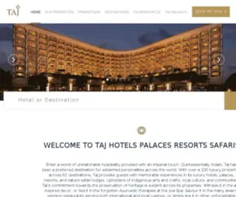 TajHotels.co.uk(Luxury Five Star Hotels) Screenshot