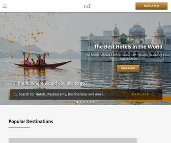 TajHotels.com(Luxury Hotels & Resorts in India & the World) Screenshot