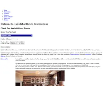 TajMahalhotels.com(Taj Mahal Hotels Resorts & Palaces Reservations) Screenshot