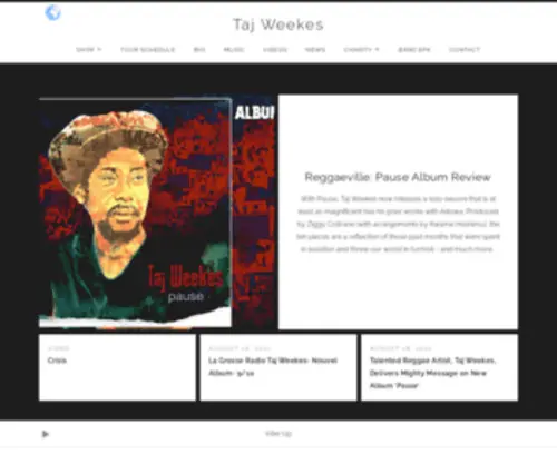 TajWeekes.com(Let Your Vibes Be High & Your Message Mighty) Screenshot